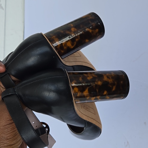 Deltan Black Heels Stylish Stilettos Block Heel Pump Sise 39 - Picture 4 of 12